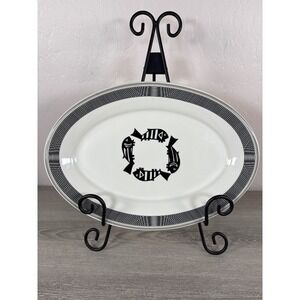 HF‎ Coors Santa Fe Dining Car Service Mimbreno Indian Fish Oval Platter Black